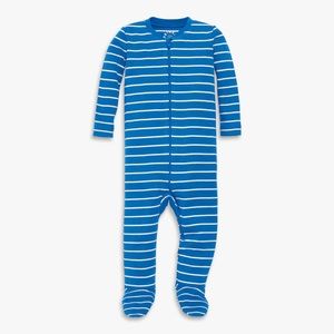 Primary Organic Zip Footie in Stripe EUC 12-18 Mo 🎁 Bundle 3 for $24